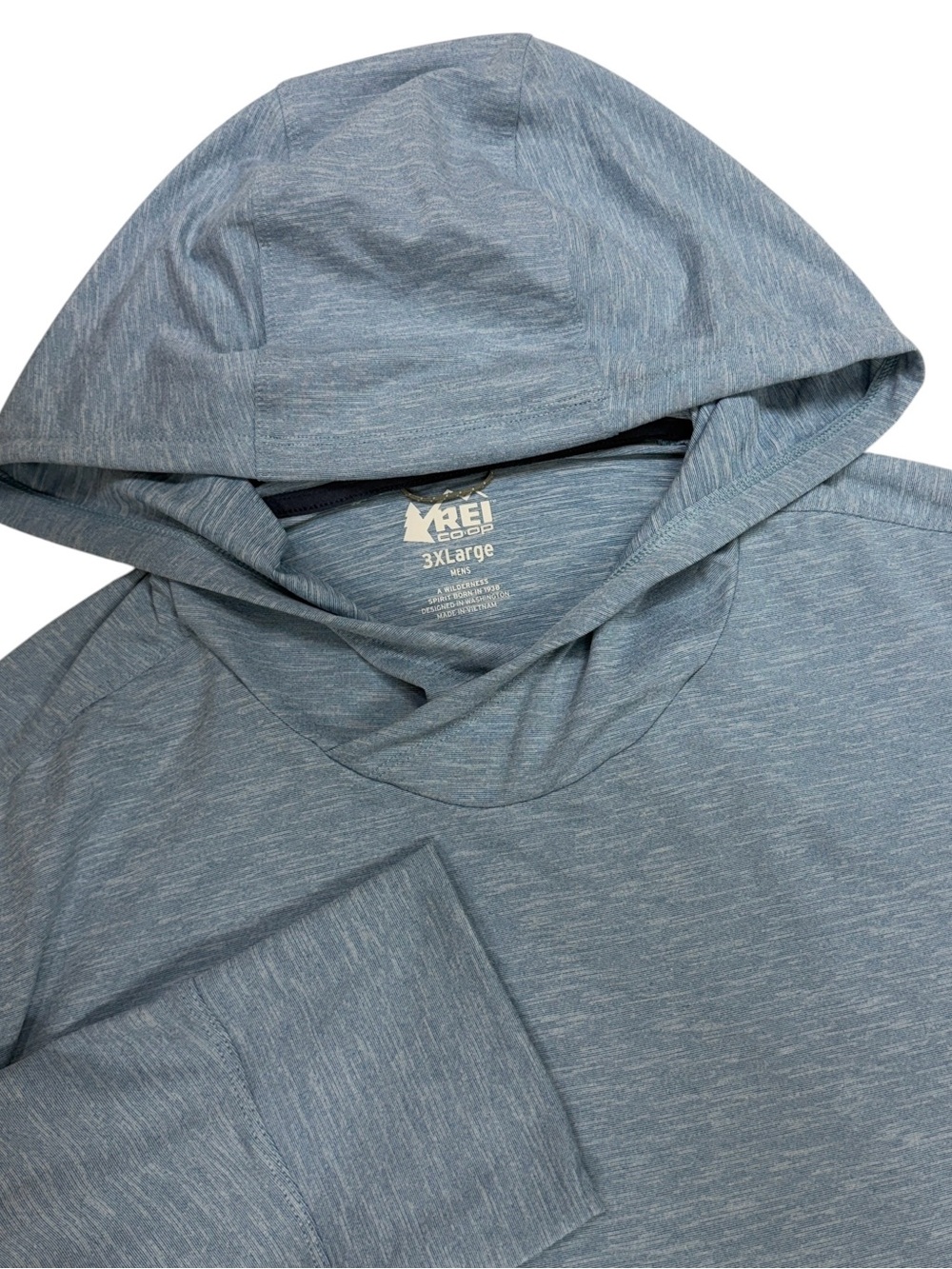 REI Co-Op Sahara Shade Hoodie Mens 3XL Blue Sun UPF Lightweight Stretch Hiking